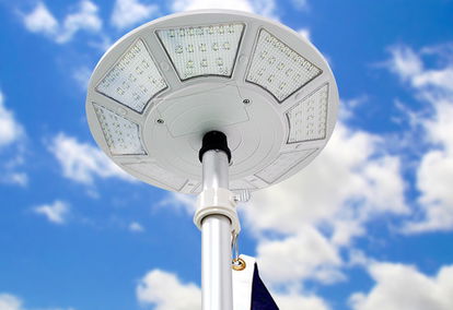 Solar LED Flagpole Disc Light - White Solar LED Flagpole Disc Light - White