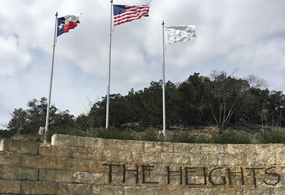 New Flagpoles at The Heights of Kerrville