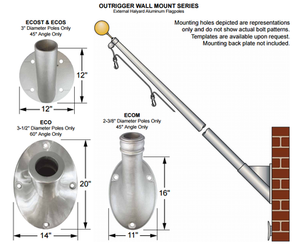 Aluminum Outrigger Flagpoles